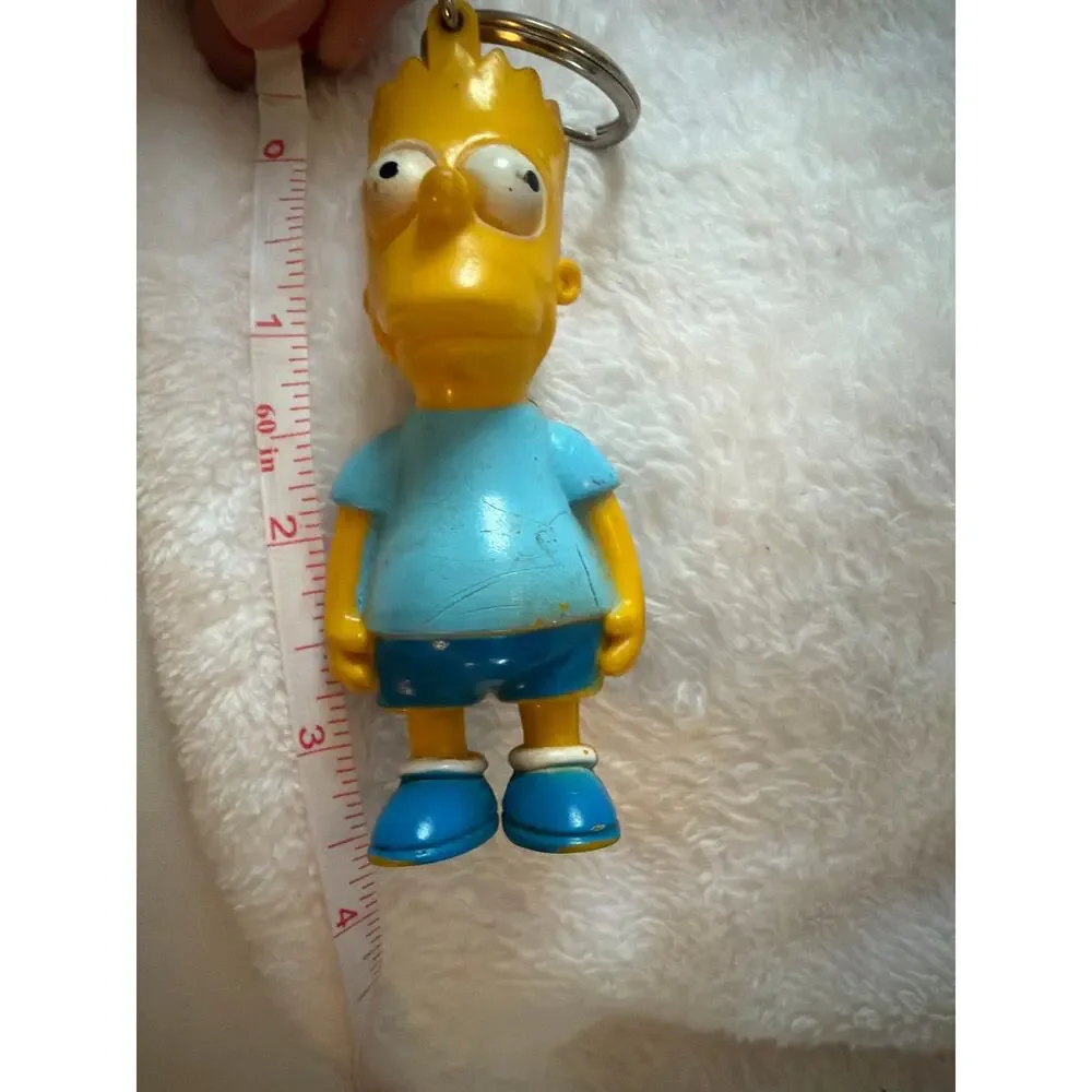 Vintage Bart Simpson Keychain Figure Matt Groening 1990 20th Century Fox 4